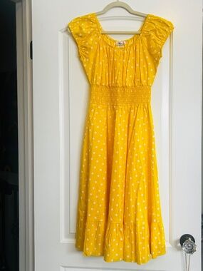 Smocked Polka Dot Dress